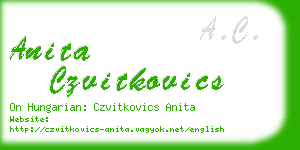 anita czvitkovics business card